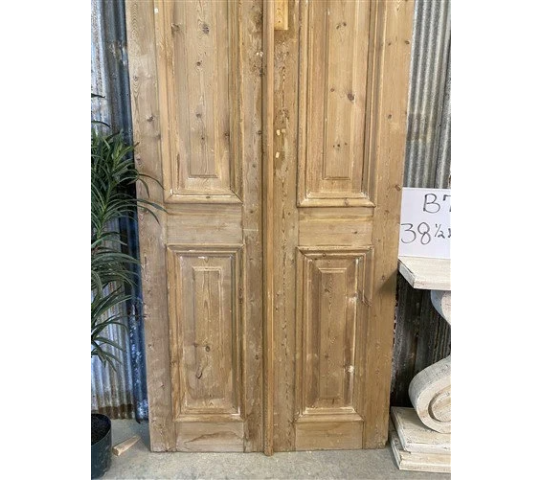 Antique French Double Doors (38.5x100) Thick Molding European Doors B71, 3.png