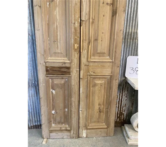 Antique French Double Doors (38.5x100) Thick Molding European Doors B71, 6.png