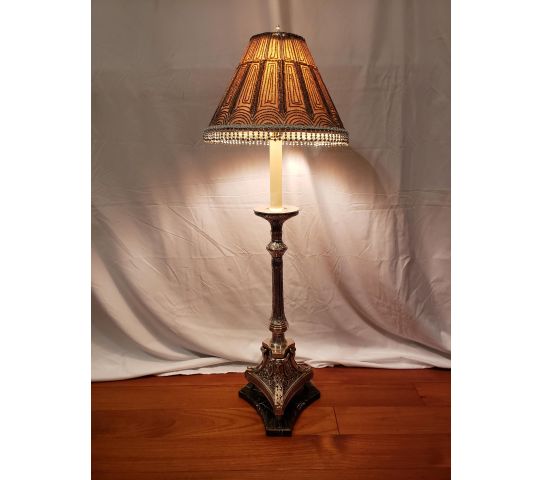 Silver Art Deco Table Lamp Recapturit Com, Shabby Chic Feather Table Lamp