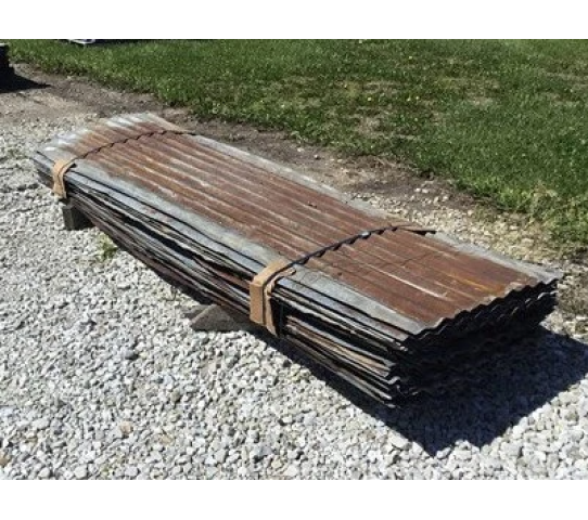 31 Sheets Barn Tin, Corrugated Metal, Reclaimed Salvage, 8' Long 572 sq ft A3 1.png