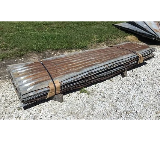 31 Sheets Barn Tin, Corrugated Metal, Reclaimed Salvage, 8' Long 572 sq ft A3 3.png