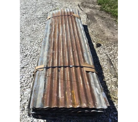 31 Sheets Barn Tin, Corrugated Metal, Reclaimed Salvage, 8' Long 572 sq ft A3 4.png