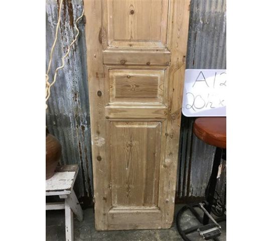 Antique French Single Door (20.5x96) Raised Panel Door, European Entry Door A126 2.png