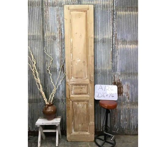 Antique French Single Door (20.5x96) Raised Panel Door, European Entry Door A126 4.png
