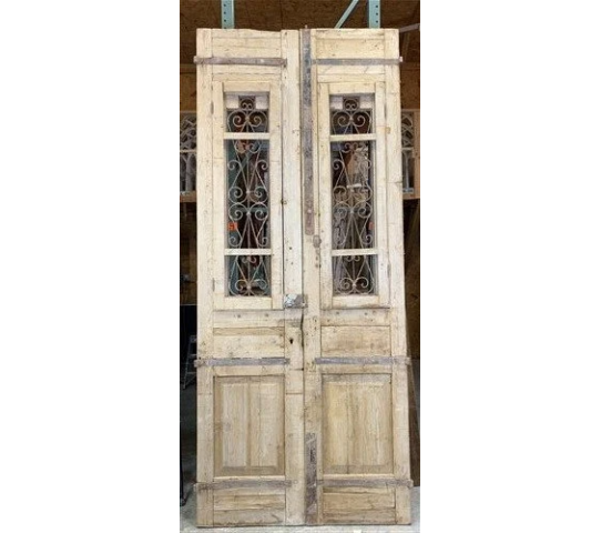 Antique French Double Doors( 51x121.5) Iron Wood Doors, European Doors, R13 6.png