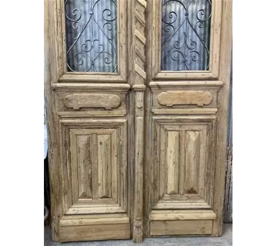 Antique French Double Doors (52x103.5) Iron Wood Doors, European Doors, R14 3.png
